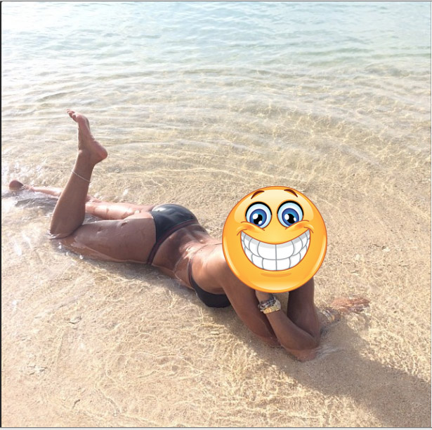 Tasha Marbury Wears Bikini On Beach in Panama