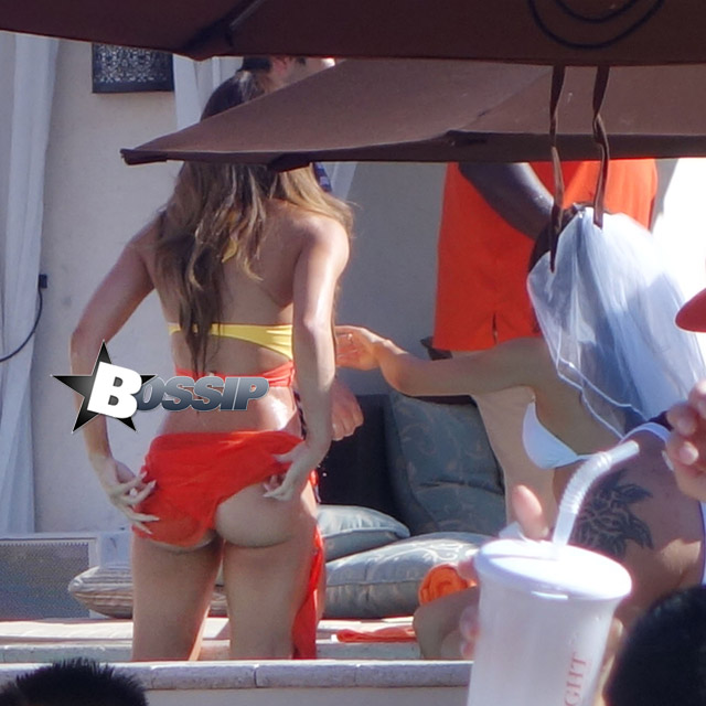 50 Cent's ex love, Daphne Joy, shows off her curves post baby as she hangs with bachlorette group in Las Vegas at the Daylight pool at Mandalay Bay. The former video star had all eyes on her as she wore a colorful bikini while relaxing with the group at their vip cabana at the new pool.