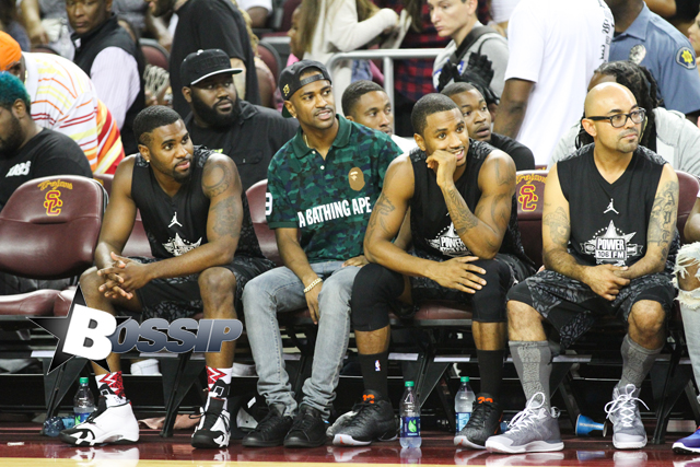 Celebrities ball at Power 106 All Star Game, including Chris Brown, Trey Songz, The Game, Tyga and more.