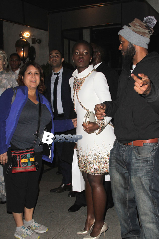 Lupita Nyong'o attends Glamour 2014 Women of the Year Awards dinner at Harlow this evening with boyfriend rapper K'naan.