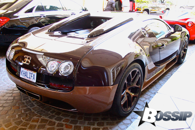 Beverly Hills, CA - Wiz Khalifa's New Personalized Bugatti Veyron EB 16.4 made of brown carbon fiber. Finished with all the bells and whistles this ride is super pimped out.