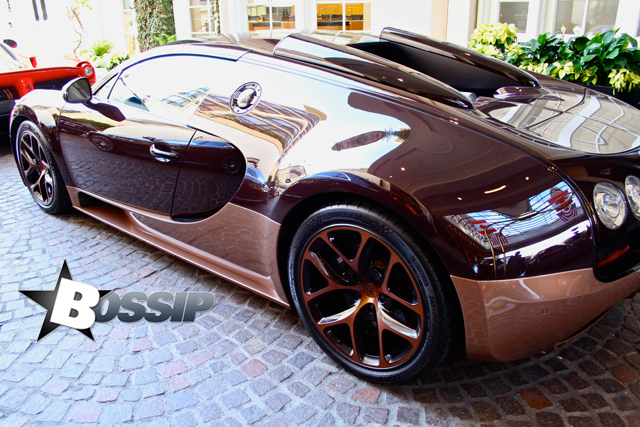 Beverly Hills, CA - Wiz Khalifa's New Personalized Bugatti Veyron EB 16.4 made of brown carbon fiber. Finished with all the bells and whistles this ride is super pimped out.