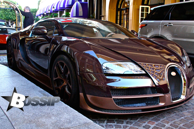 Beverly Hills, CA - Wiz Khalifa's New Personalized Bugatti Veyron EB 16.4 made of brown carbon fiber. Finished with all the bells and whistles this ride is super pimped out.