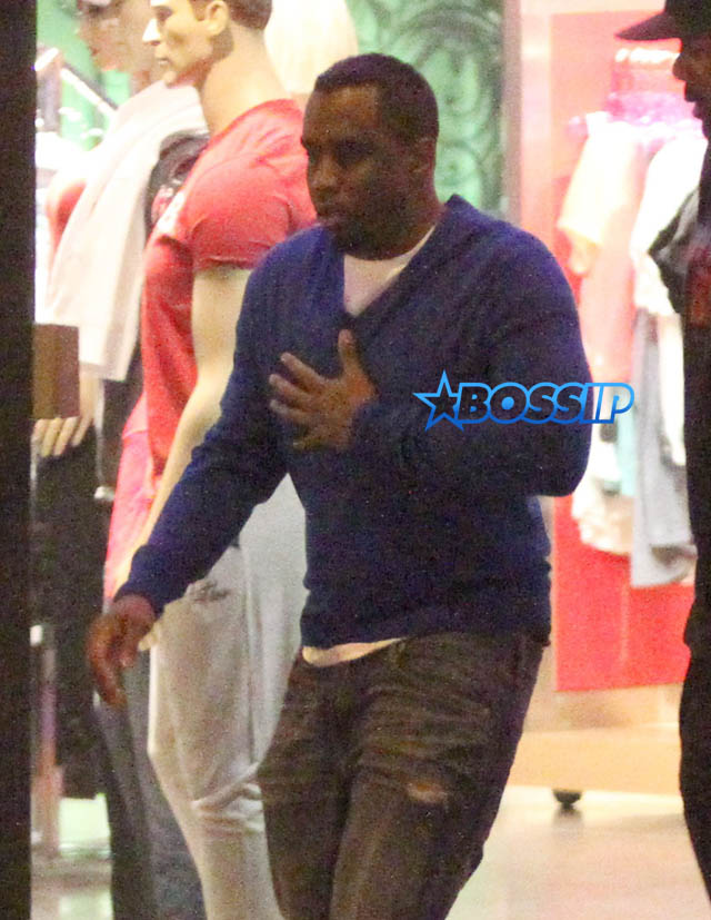 FameFlynetPictures Sean Combs &Kim Porter Shop At The Hustler Store