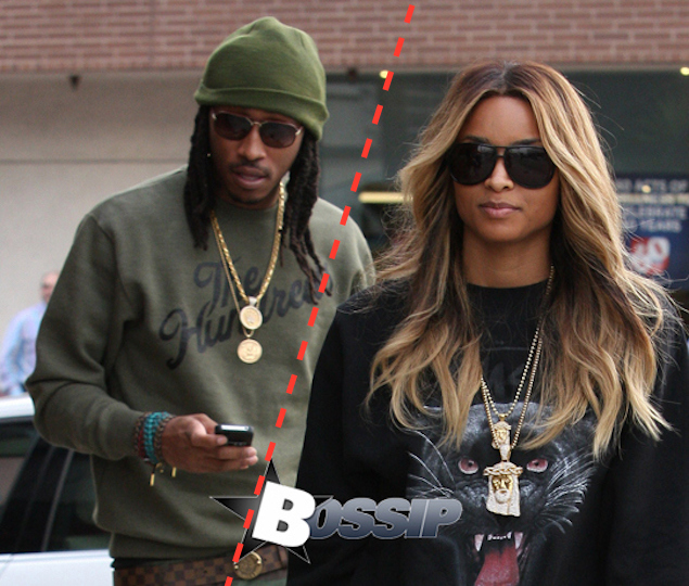 Ciara and rapper Future seen entering Crustacean in Beverly Hills