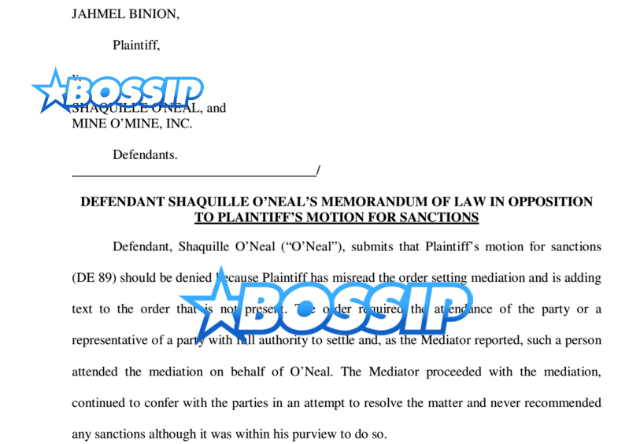 Shaquille ONeal Court docs 2