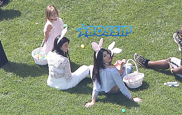 AKM-GSI Easter Lunch at Kim's after Church Kylie Kendall Jenner Tyga Kanye West Kris Jenner Kourtney Kardashian Lamar Odom North West Penelope Disick