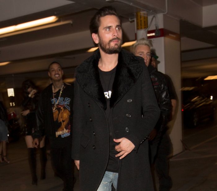 Scott Disick leaves Tyga Concert in Los Angeles Pictured: Scott Disick Ref: SPL1236751  270216   Picture by: Holly Heads LLC / Splash News Splash News and Pictures Los Angeles:	310-821-2666 New York:	212-619-2666 London:	870-934-2666 photodesk@splashnews.com 