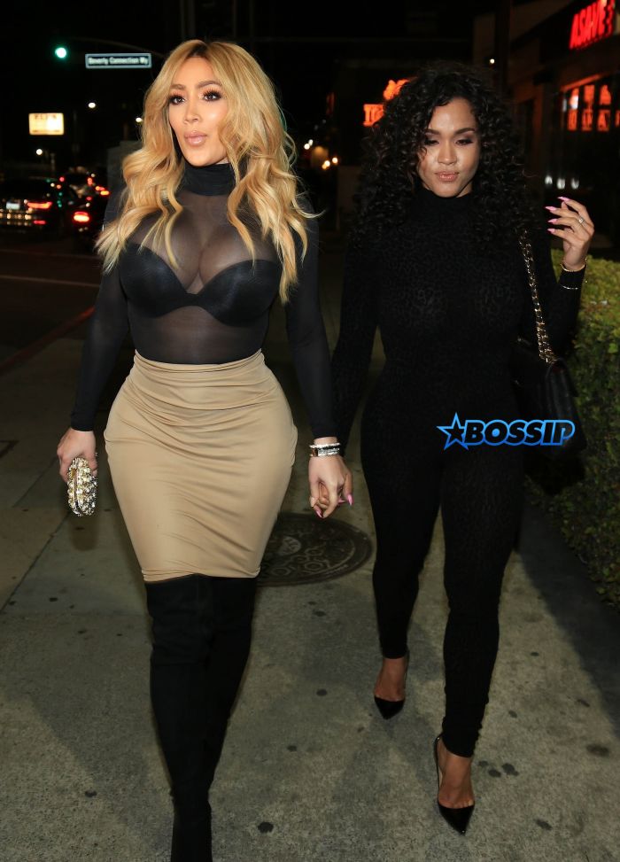 'Love & Hip Hop Hollywood' star Miss Nikki Baby and her girlfriend Rosa Acosta outside Toca Madera Restaurant in West Hollywood. The couple are seen kissing and holding hands as they enjoy a night out. Featuring: Miss Nikki Baby, Rosa Acosta Where: West Hollywood, California, United States When: 24 Mar 2016 Credit: Winston Burris/WENN.com