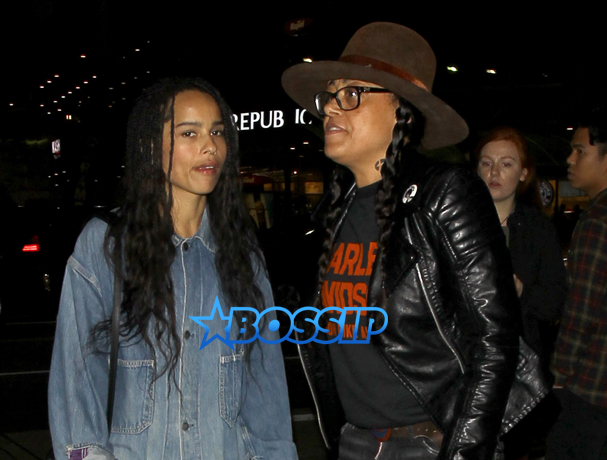 AKM-GSI Zoe Kravitz and Cree Summer attend Leon Bridges