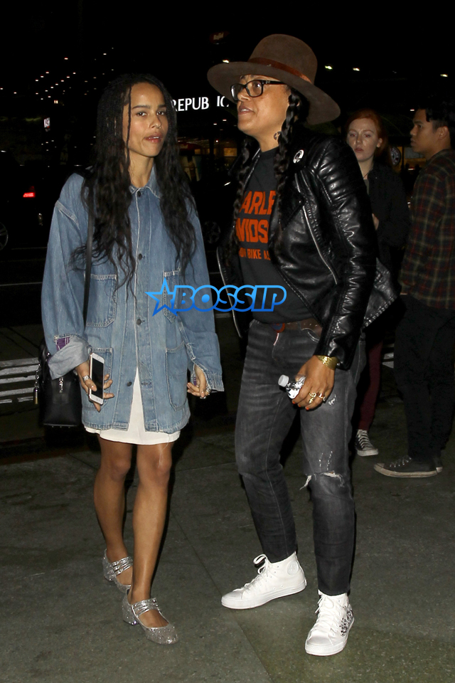 AKM-GSI Zoe Kravitz and Cree Summer attend Leon Bridges