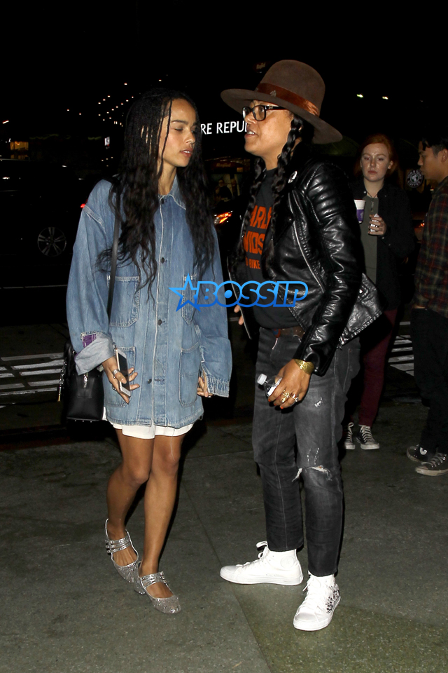 AKM-GSI Zoe Kravitz and Cree Summer attend Leon Bridges