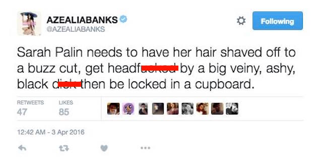 Azealia Banks vs Sarah Palin 1