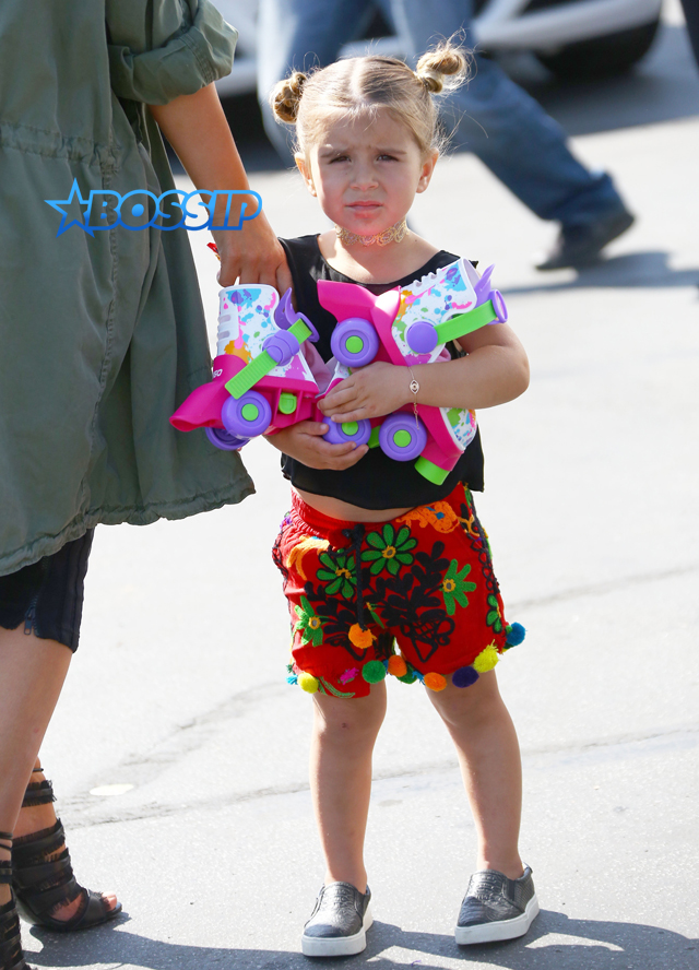 AKM-GSI Kim Kardashian Kourtney Kardashian Kris Jenner Corey Gamble North West Penelope Disick skating rink filming reality TV