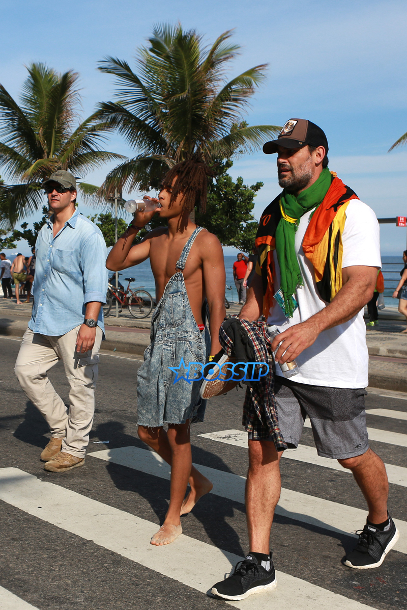 AKM-GSI Jaden Smith Calvin Klein Swim Briefs Dreadlocks Overall shorts Rio De Janeiro Brazil