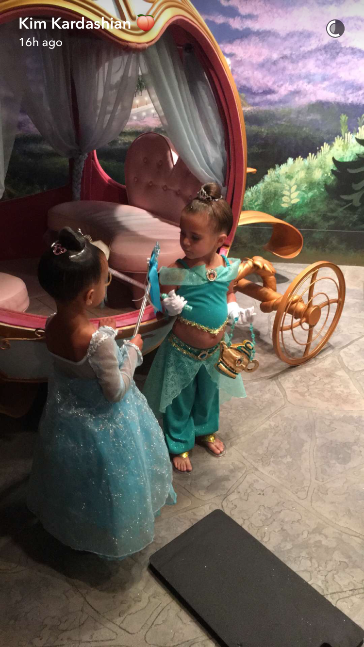 Kim Kardashian snapchats North West Penelope Disick Ryan Romulus Disneyland