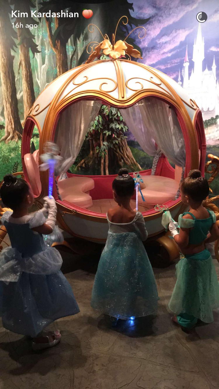 Kim Kardashian snapchats North West Penelope Disick Ryan Romulus Disneyland