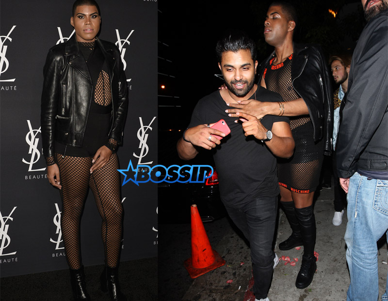 SplashNews EJ Johnson bodysuit fishnets possible boyfriend