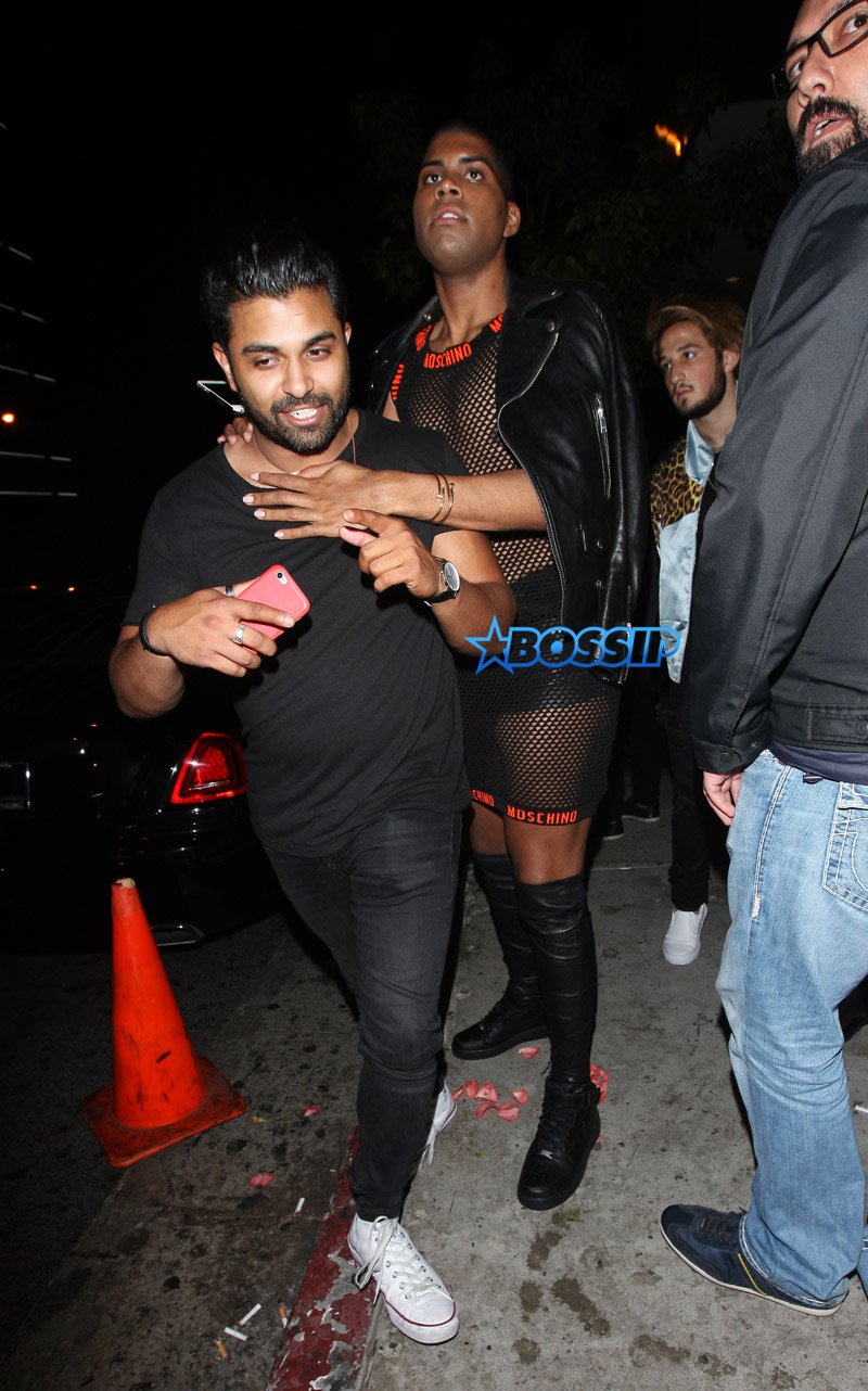 SplashNews EJ Johnson bodysuit fishnets possible boyfriend