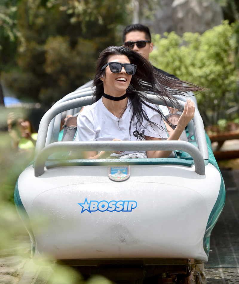 SplashNews Kourtney Kardashian Ray Romulus Ride The Matterhorn