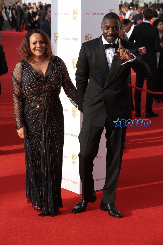 The House Of Fraser British Academy Television Awards 2016 at the Royal Festival Hall Pictured: Idris Elba and Naiyana Garth Ref: SPL1275635 080516 Picture by: Jeff Moore / Splash News Splash News and Pictures Los Angeles:310-821-2666 New York:212-619-2666 London:870-934-2666 photodesk@splashnews.com 