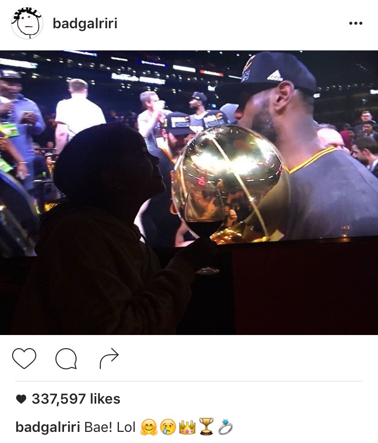 Rihanna calls Lebron Bae