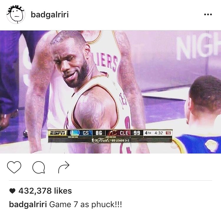 Rihanna Lebron fan NBA Championship