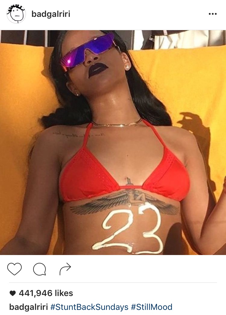 Rihanna shows Lebron James Championship love