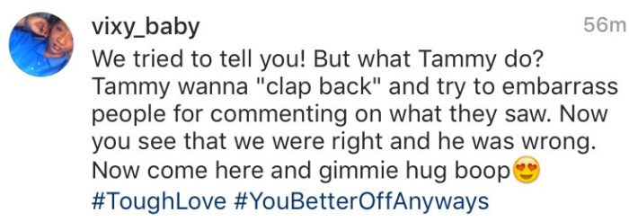 Tammy rivera comment