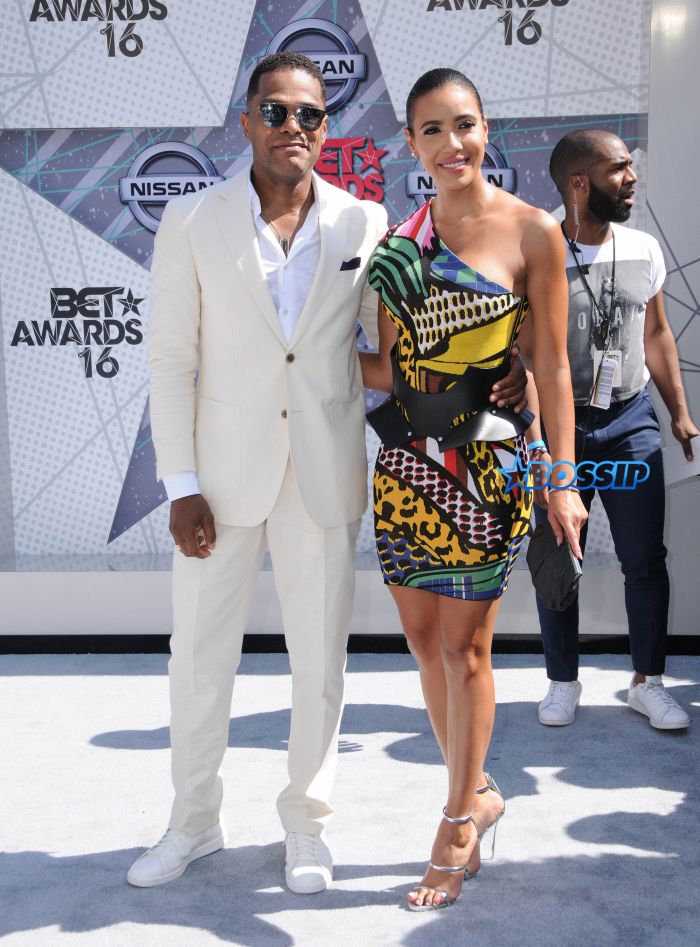 Arrivals for the 2016 BET Awards held at the Microsoft Theater. Pictured: Maxwell, Julissa Bermudez Ref: SPL1309695 260616 Picture by: AdMedia / Splash News Splash News and Pictures Los Angeles:310-821-2666 New York:212-619-2666 London:870-934-2666 photodesk@splashnews.com