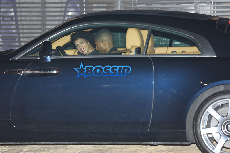 Malibu Usher and his wife Grace Miguel leave a date night at the LA hot spot Nobu in Malibu. AKM-GSI