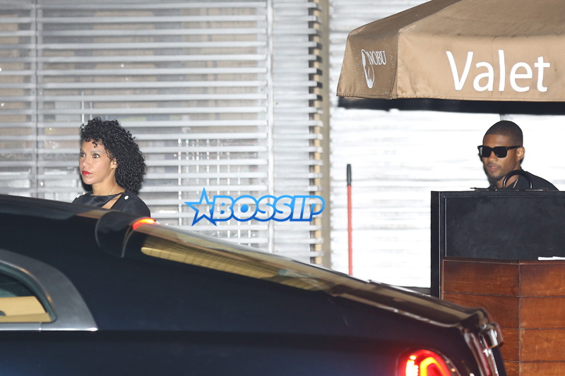 Malibu Usher and his wife Grace Miguel leave a date night at the LA hot spot Nobu in Malibu. AKM-GSI