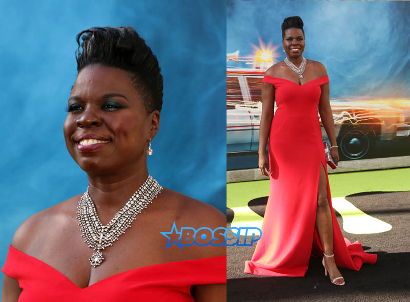 Leslie Jones ghostbusters premiere Christian Siriano dress WENN