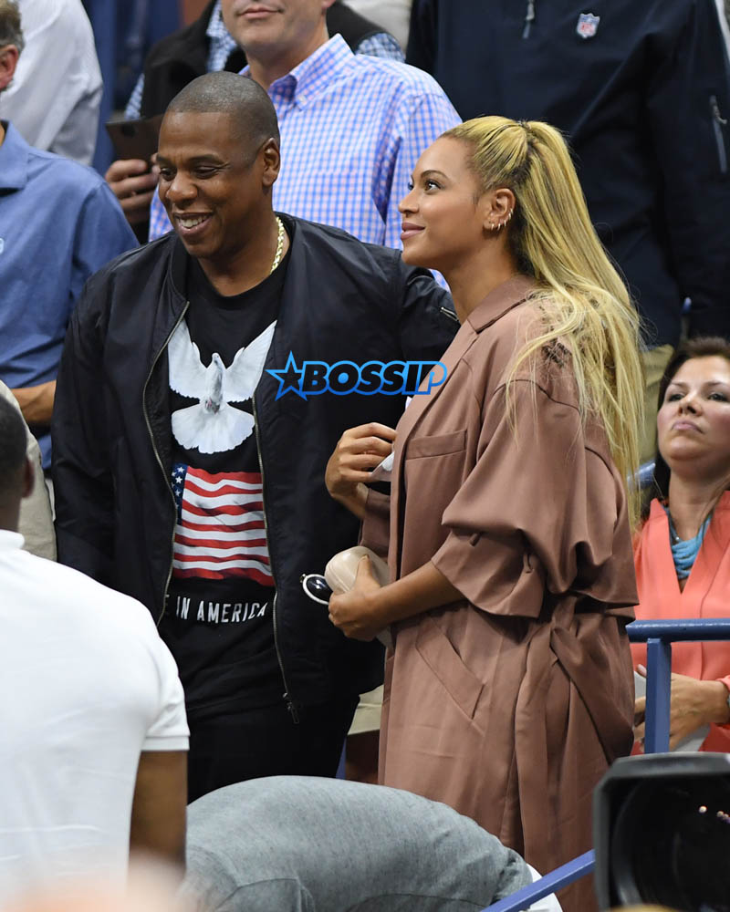 Jay Z, Beyonce Day four of the 2016 US Open at the USTA Billie Jean King National Tennis Center on August 29, 2016 in the Flushing Queens New York City SplashNews