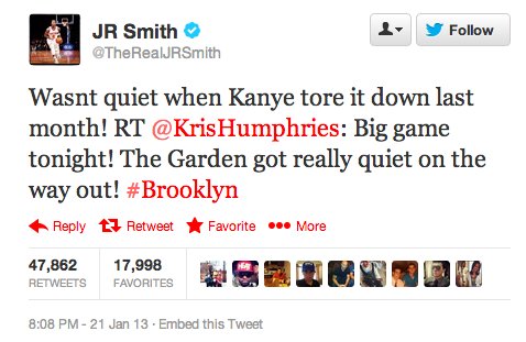 JR Smith; Kris Humphries 