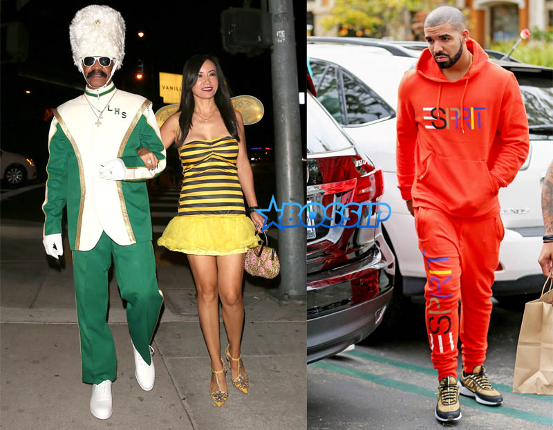 AKM-GSI Dennis Graham Date Bootsy Bellows green drum major outfit Drake orange sweats toscanova