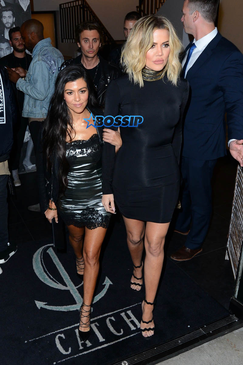 Kourtney Khloe Kardashian SplashNews Kendall Jenner Catch LA Birthday Dinner