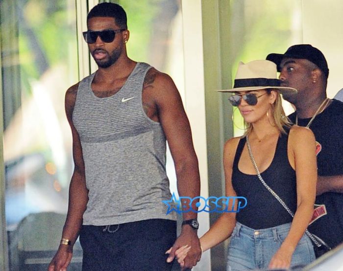 SplashNews Tristan Thompson holds hands with Khloe Kardashian Bal Harbour