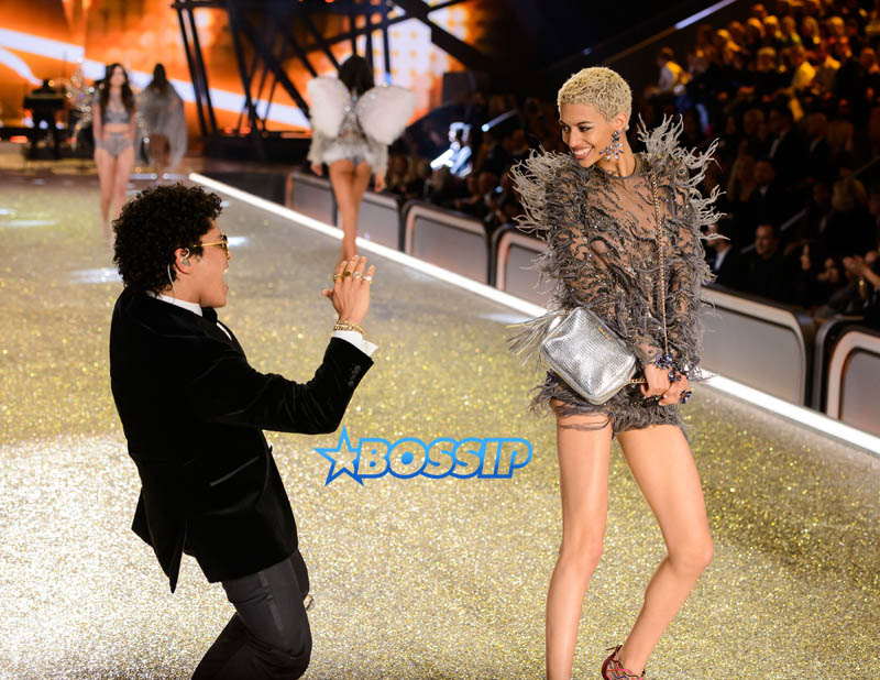 Bruno Mars Jourdana Phillips WENN 2016 Victoria's Secret Fashion Show at the Grand Palais