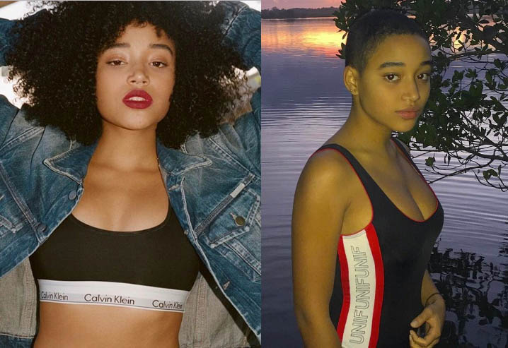 Amandla Stenberg haircut curls Instagram