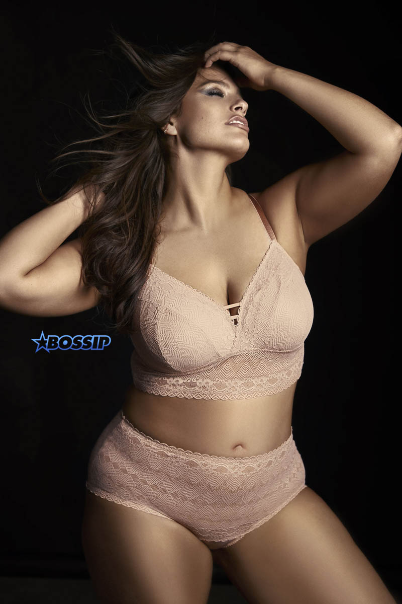 Ashley Graham flaunts her curves in this holiday lingerie collection. The plus size model, 28, shows off the line from Canadian firm, Addition Elle. posing in the company's underwear and getting 'papped' by photographers as she wears the collection. Splash/Addition Elle*