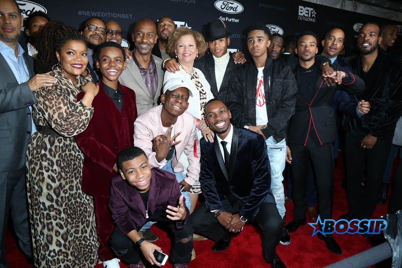 New Edition Cast and BET Crew premiere of BET's 'The New Edition Story' held at Paramount Studios in Hollywood, California, USA. SplashNews