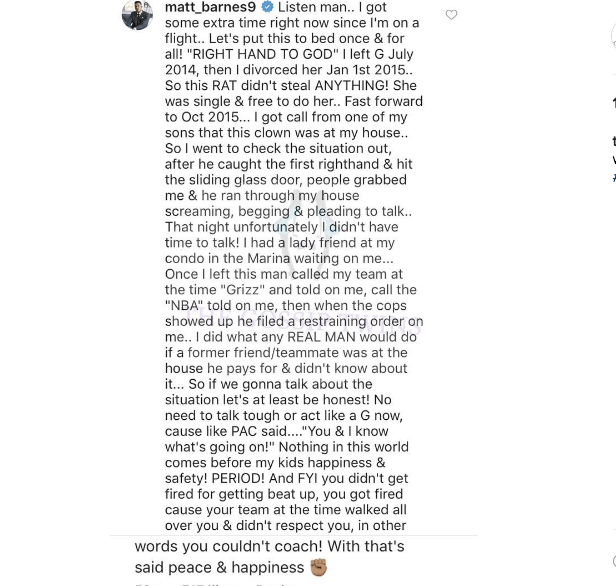 Matt Barnes Gloria Govan