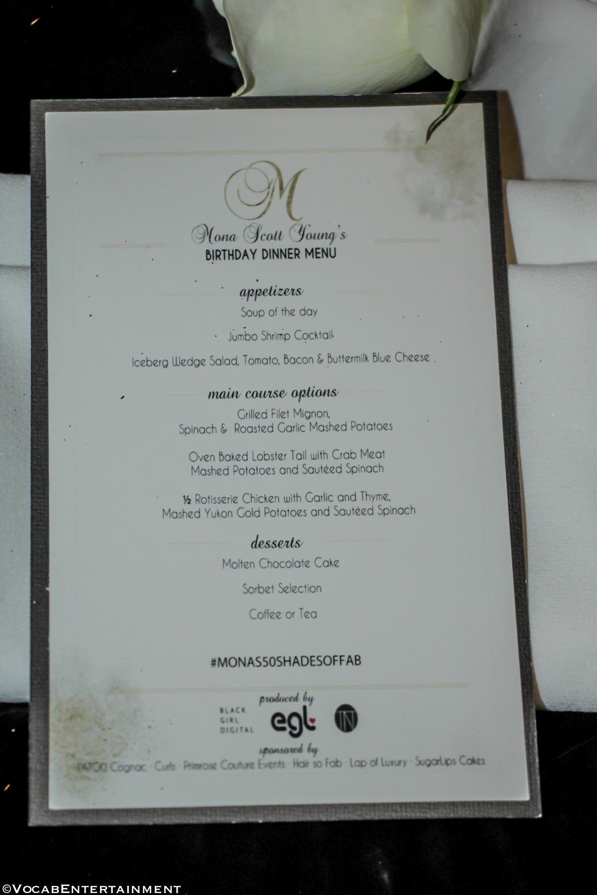 mown ascott young birthday menu