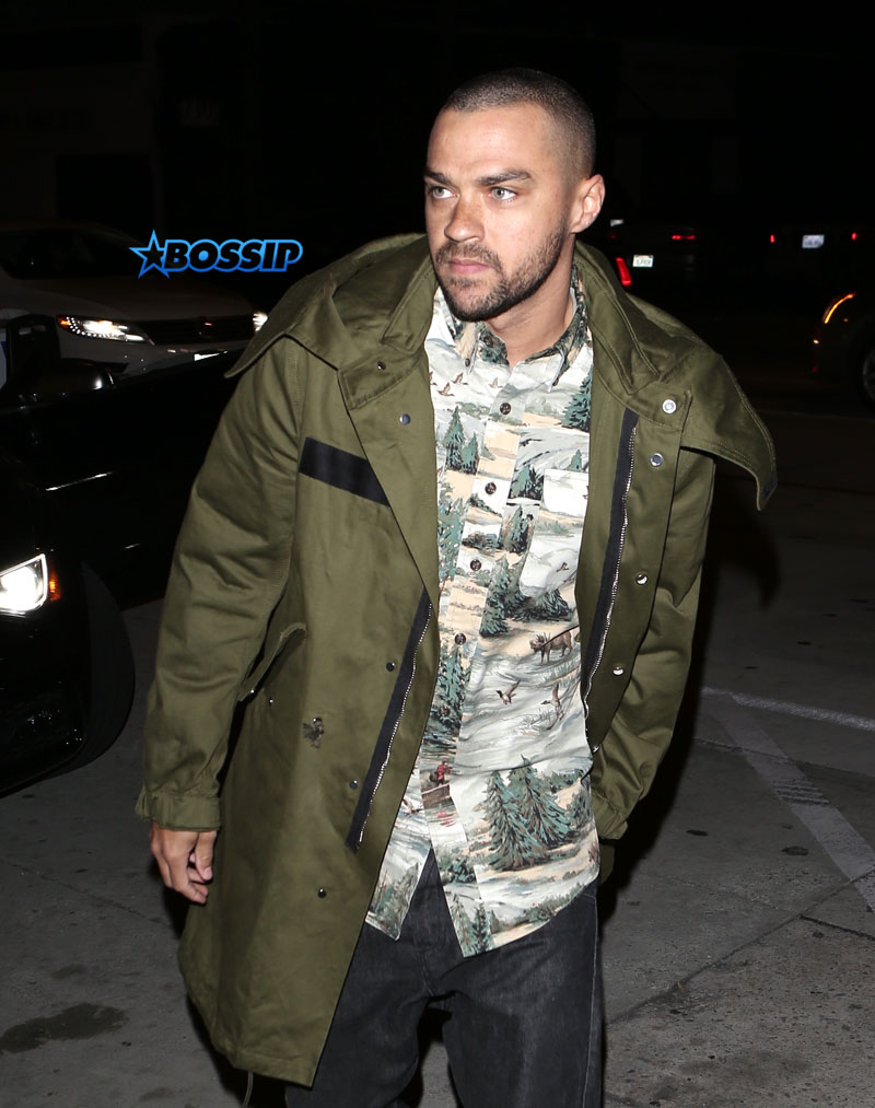 Jesse Williams arrives outside Catch Restaurant in Los Angeles, California; SplashNews