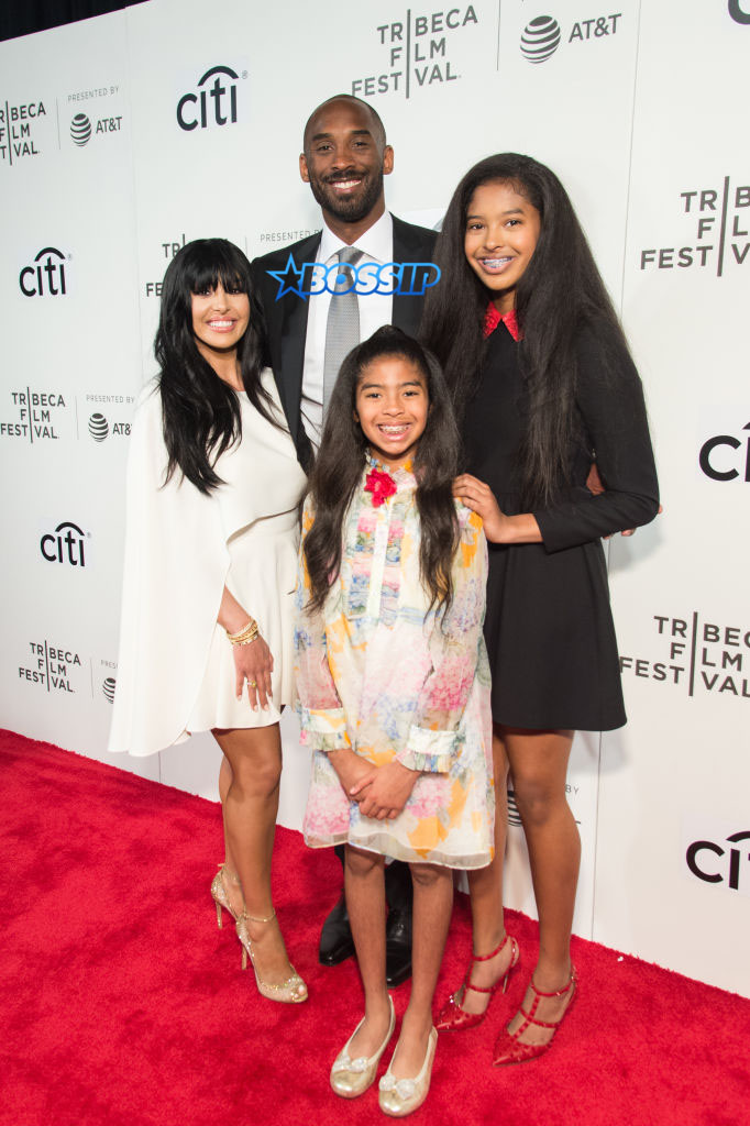 NEW YORK, NY - APRIL 23:  Vanessa Bryant, former NBA Player Kobe Bryant, Natalia Bryant and Gianna Bryant attend the 2017 Tribeca Film Festival's Tribeca Talks: Storytellers: Kobe Bryant with Glen Keane at BMCC Tribeca PAC on April 23, 2017 in New York City.  (Photo by Mark Sagliocco/FilmMagic)