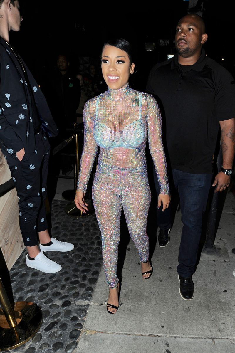 Keyshia Cole is seen arriving at an after party for the MTV Video Music Awards in Los Angeles, California.