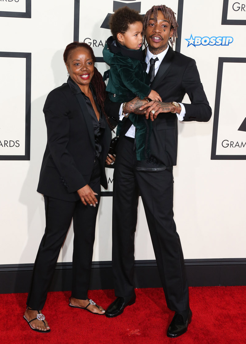 Katie "Peachie" Wimbush, Sebastian and Cameron Thomaz Wiz Khalifa 2015 Grammy Awards