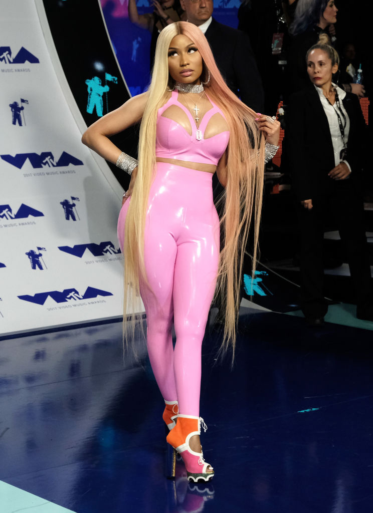 INGLEWOOD, CA - AUGUST 27:  Nicki Minaj attends the 2017 MTV Video Music Awards at The Forum on August 27, 2017 in Inglewood, California.