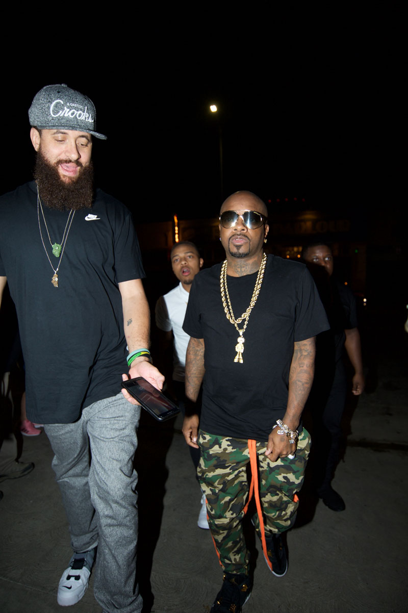 Bow Wow and Jermaine Dupri are seen arriving at Christina Milian's birthday party in Hollywood, Los Angeles, CA.